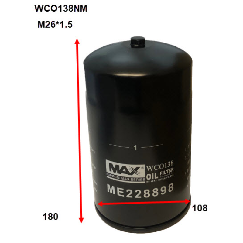 Wesfil Oil Filter WCO138NM