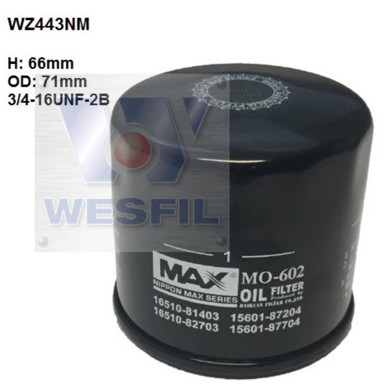 Wesfil Oil Filter WZ443NM