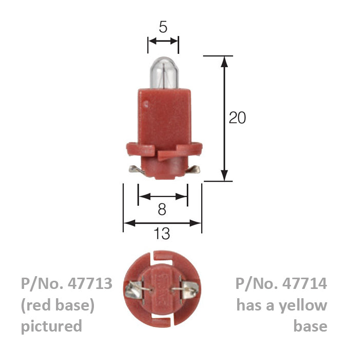 Narva 24V 1.2W EBSR (BAX) Dash Panel Globes 47714
