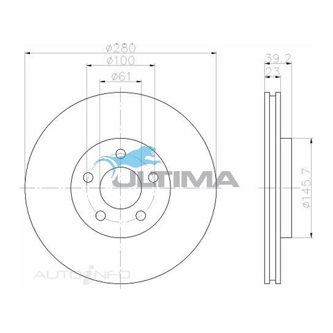 Ultima Disc Brake Rotor AAP167