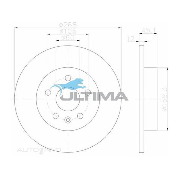 Ultima Disc Brake Rotor AAP2013