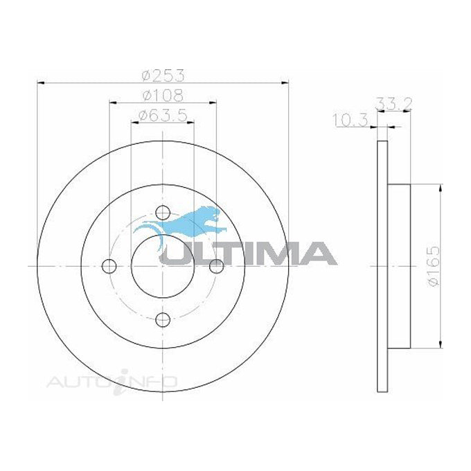 Ultima Disc Brake Rotor AAP2109
