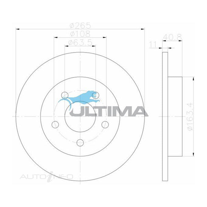 Ultima Disc Brake Rotor AAP2119