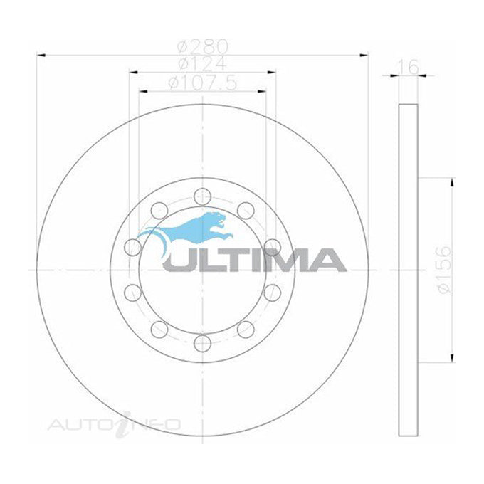 Ultima Disc Brake Rotor AAP2133