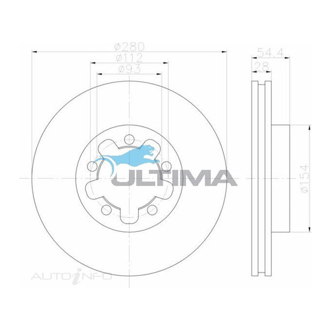 Ultima Disc Brake Rotor AAP2138