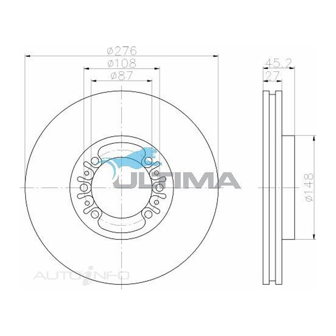 Ultima Disc Brake Rotor AAP236