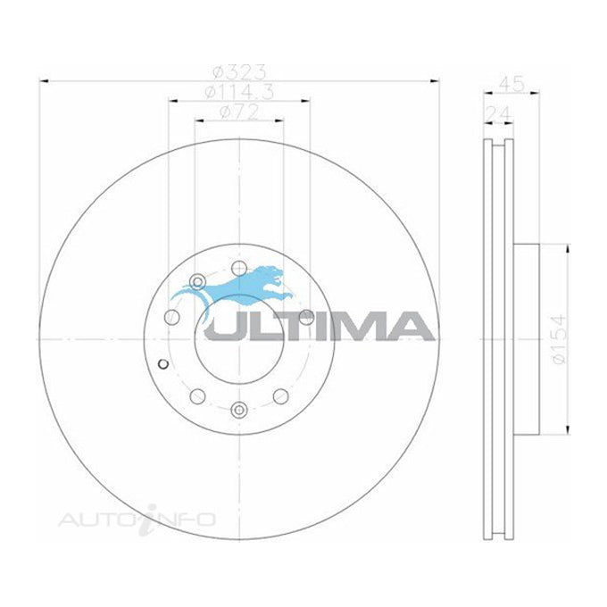Ultima Disc Brake Rotor AAP2550