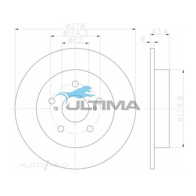 Ultima Disc Brake Rotor AAP2587