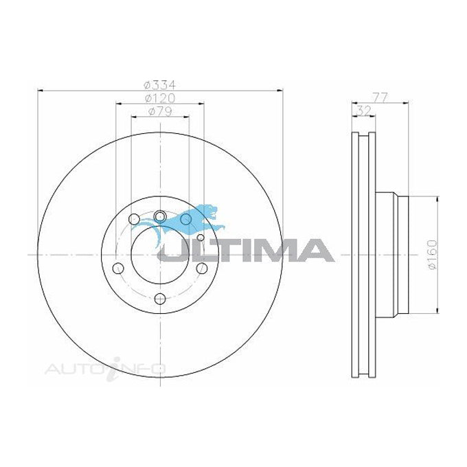 Ultima Disc Brake Rotor AAP2670