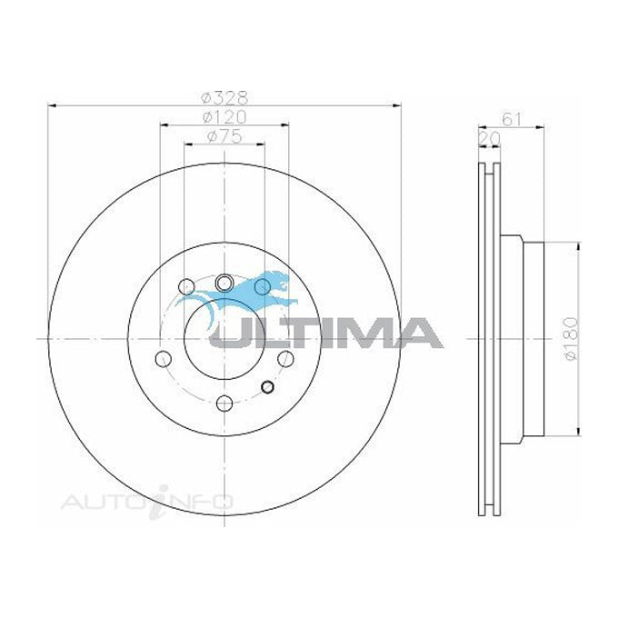 Ultima Disc Brake Rotor AAP2671