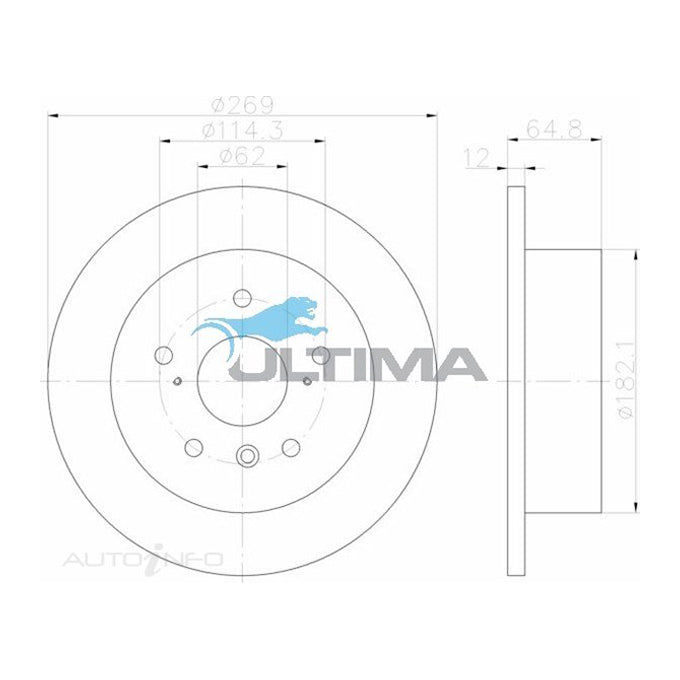 Ultima Disc Brake Rotor AAP2711
