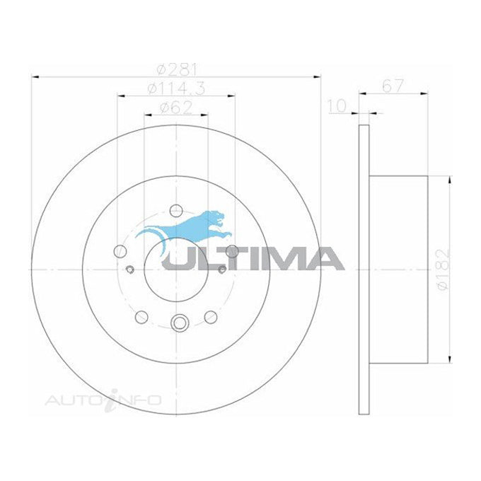 Ultima Disc Brake Rotor AAP2713