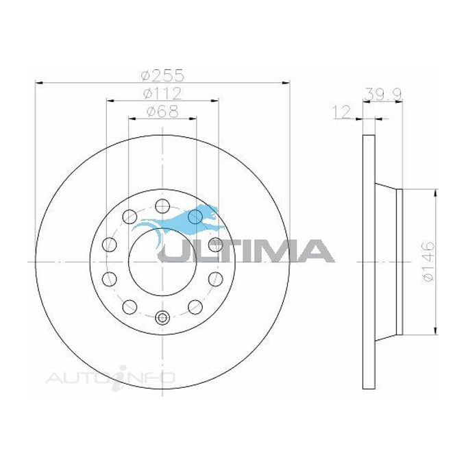 Ultima Disc Brake Rotor AAP2802