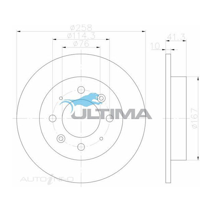 Ultima Disc Brake Rotor AAP2873