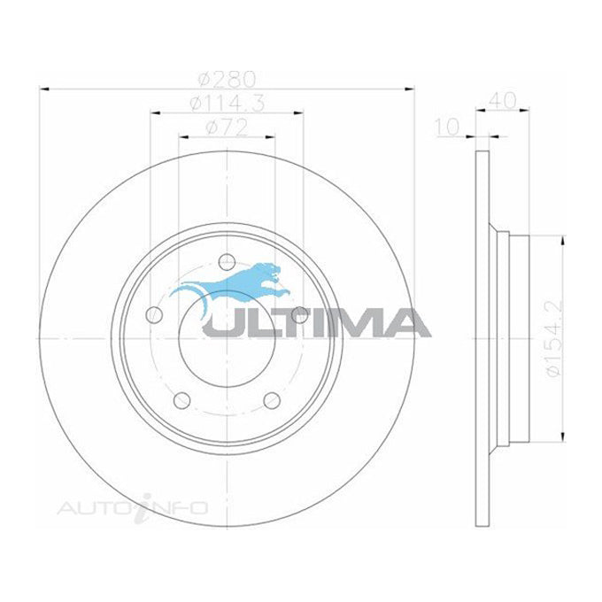 Ultima Disc Brake Rotor AAP2951