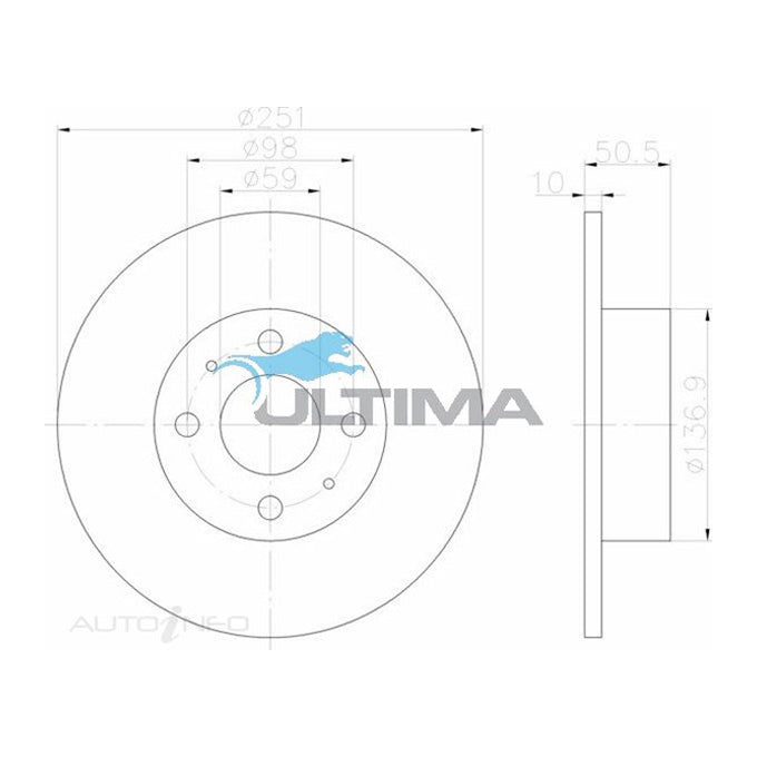 Ultima Disc Brake Rotor AAP359
