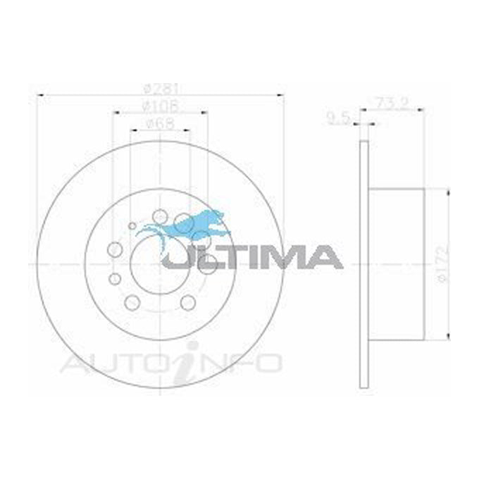 Ultima Disc Brake Rotor AAP381
