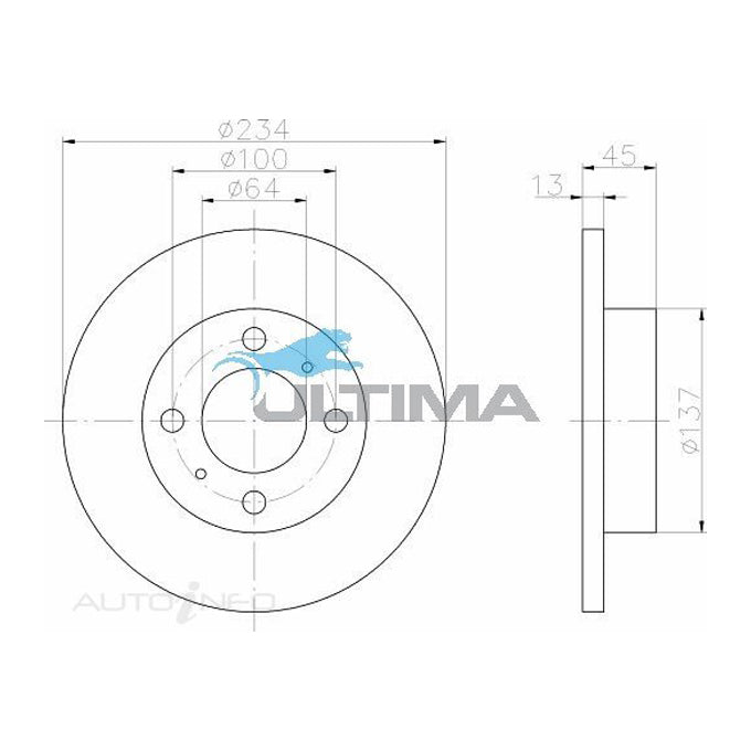 Ultima Disc Brake Rotor AAP408