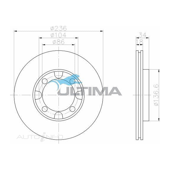 Ultima Disc Brake Rotor AAP412