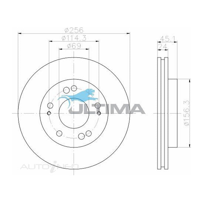 Ultima Disc Brake Rotor AAP421