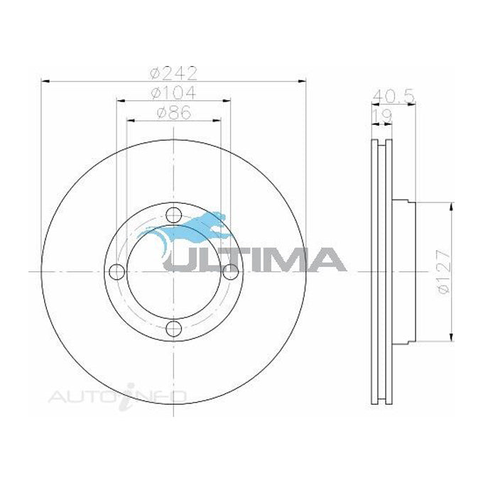 Ultima Disc Brake Rotor AAP451