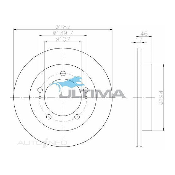 Ultima Disc Brake Rotor AAP514