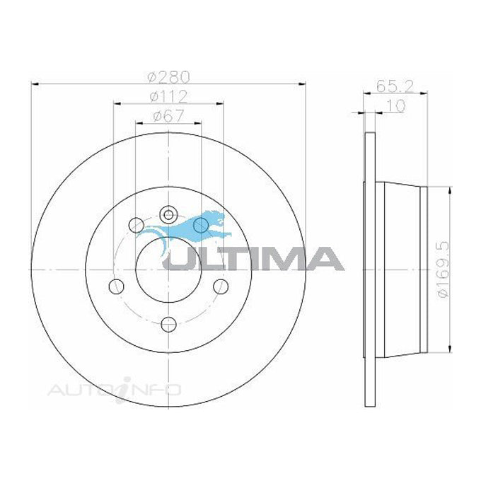 Ultima Disc Brake Rotor AAP565