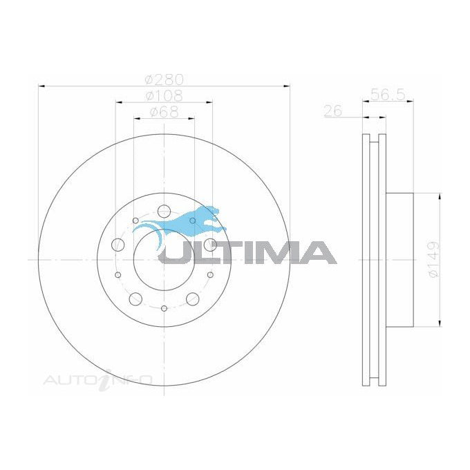 Ultima Disc Brake Rotor AAP688