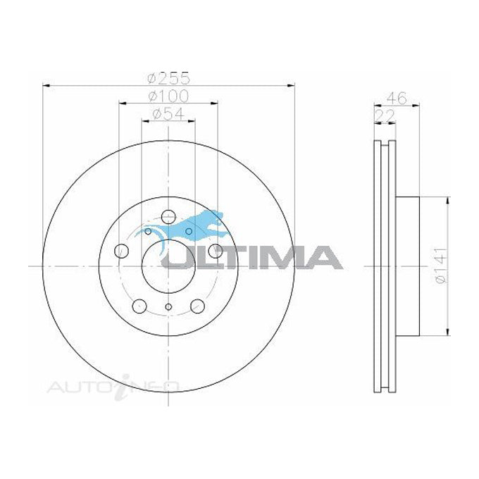 Ultima Disc Brake Rotor AAP742