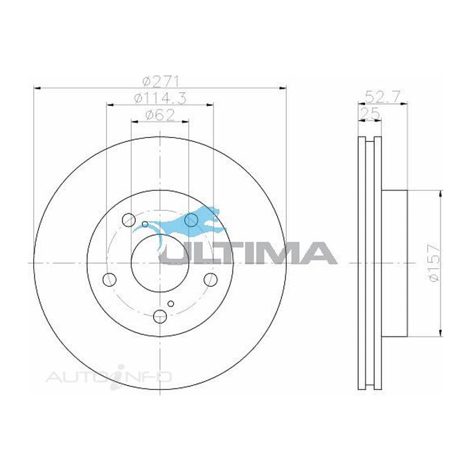 Ultima Disc Brake Rotor AAP762
