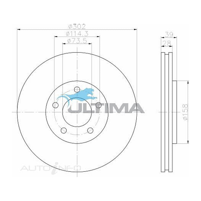 Ultima Disc Brake Rotor AAP776