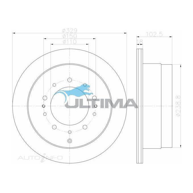 Ultima Disc Brake Rotor AAP789