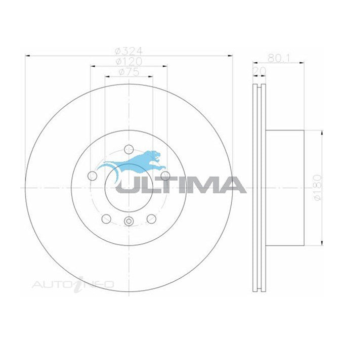 Ultima Disc Brake Rotor AAP824