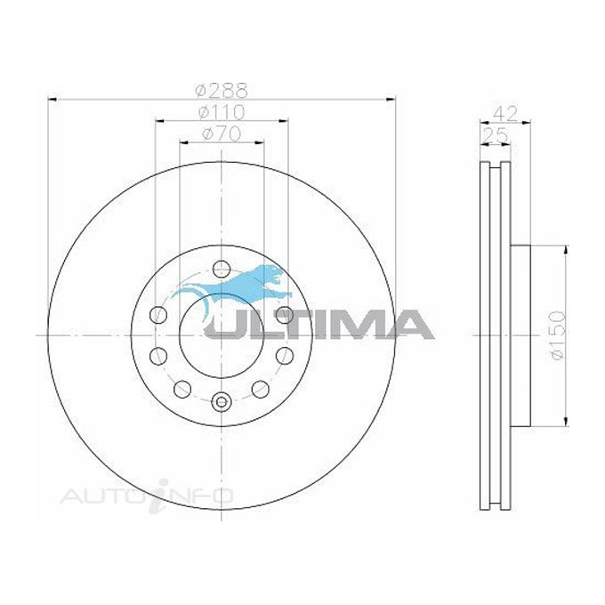 Ultima Disc Brake Rotor AAP825