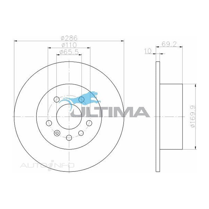 Ultima Disc Brake Rotor AAP826