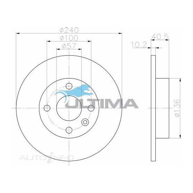 Ultima Disc Brake Rotor AAP849