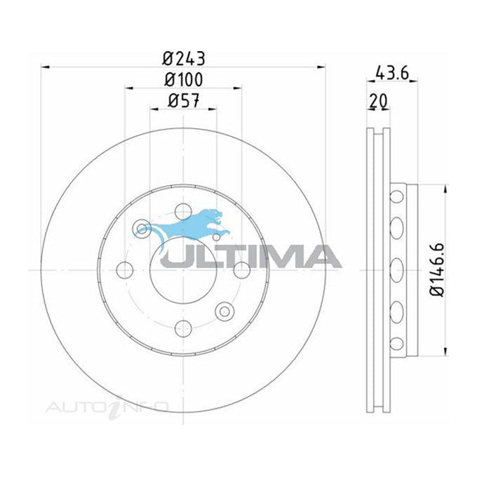 Ultima Disc Brake Rotor AAP875