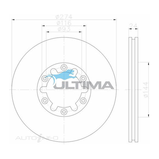 Ultima Disc Brake Rotor AAP964