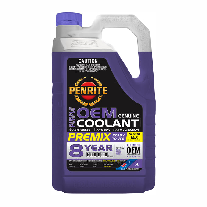 Penrite Purple Long Life Anti Freeze / Anti Boil Premix Coolant 5L - COOLPURPLEPMX005
