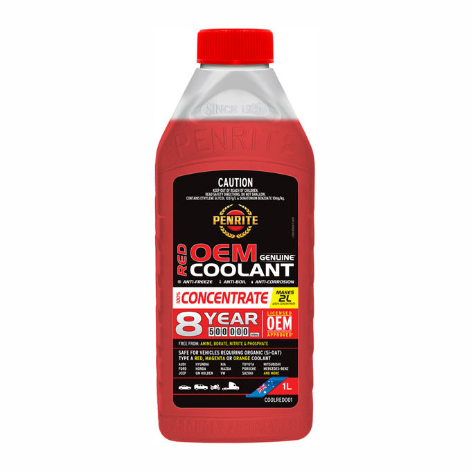 Penrite Red Long Life Anti Freeze / Anti Boil Concentrate Coolant 1L - COOLRED001