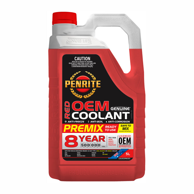 Penrite Red Long Life Anti Freeze / Anti Boil Premix Coolant 5L - COOLREDPMX005