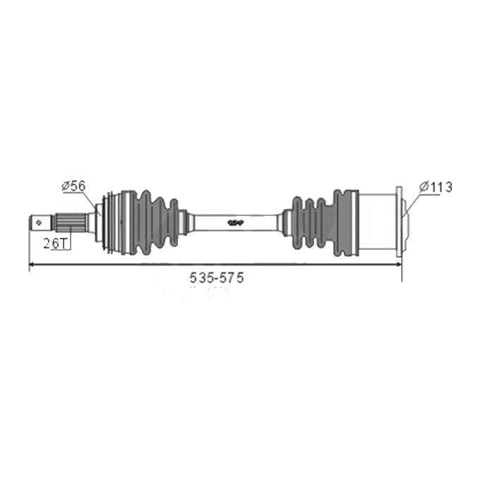 BW Driveshaft Assembly CVS.1131BW