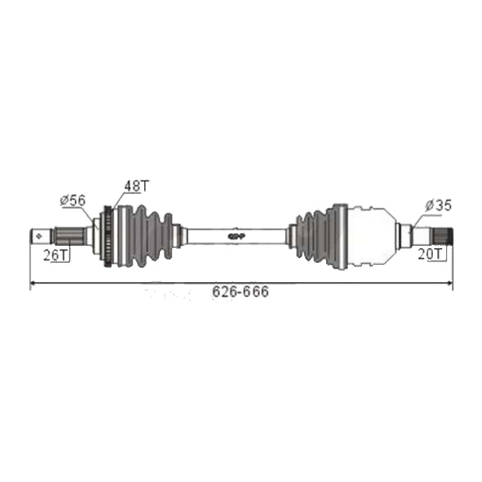 BW Driveshaft Assembly CVS.1133ABW