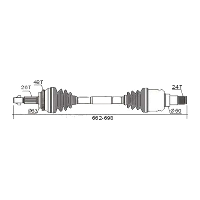 BW Driveshaft Assembly CVS.1183BW
