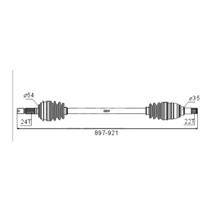 BW Driveshaft Assembly CVS.140BW