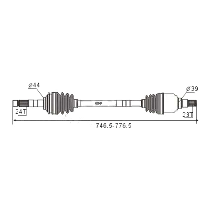 BW Driveshaft Assembly CVS.142BW