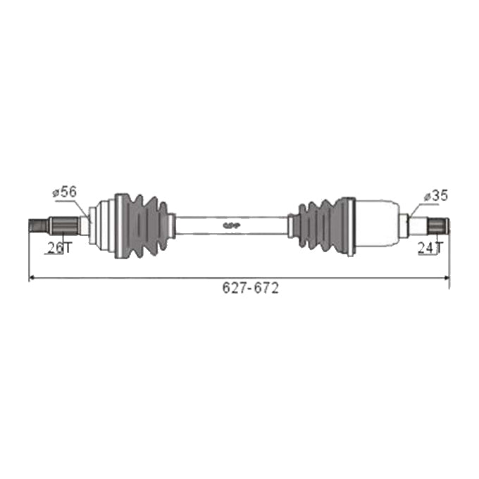 BW Driveshaft Assembly CVS.219BW