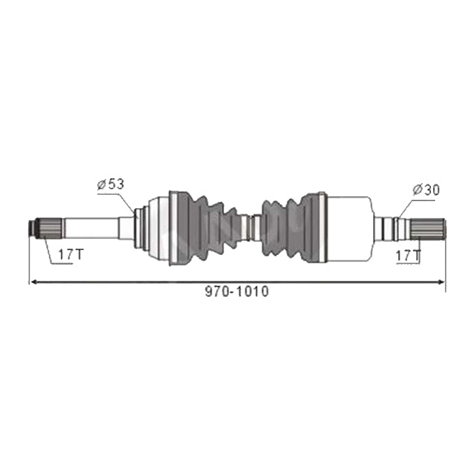 BW Driveshaft Assembly CVS.369BW