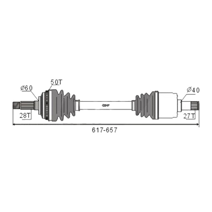 BW Driveshaft Assembly CVS.443BW