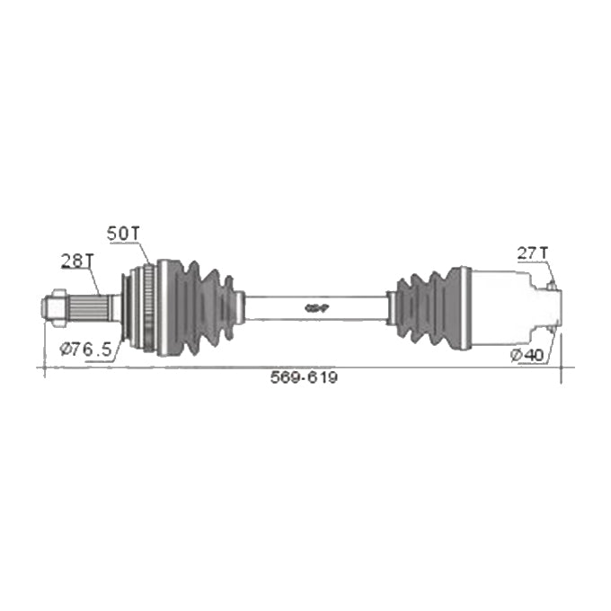 BW Driveshaft Assembly CVS.449BW